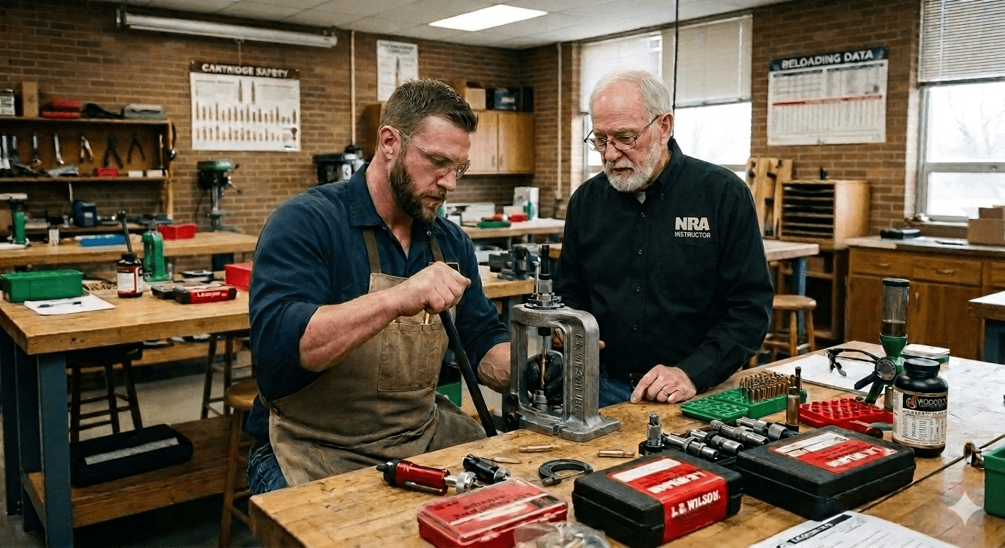 Advanced Reloading Session with student and instructor
